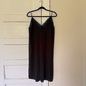 Zara black dress with lace trim